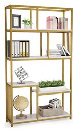 Βιβλιοθήκες Denver 2τμχ 100x30x160εκ. Χρυσό-λευκή