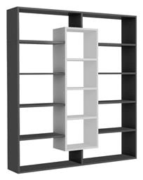 Βιβλιοθήκη Ample 125x22x135.7εκ. Μαύρο / Λευκό