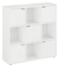 Βιβλιοθήκη Bookel 88.5x27.5x89.3εκ. Λευκή Απόχρωση