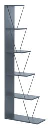 Βιβλιοθήκη Tars 60x24x146.5εκ. Γκρι-μαύρο