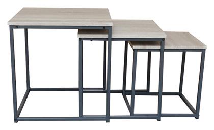 Βοηθητικό Τραπεζάκι Plegma 48x48x50cm Μαύρο