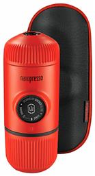 Wacaco Nanopresso Φορητή Μηχανή Καφέ για Camping με Θήκη Κόκκινο