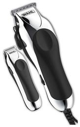 Wahl Professional Chrome Pro Deluxe Επαγγελματικό Σετ Κουρευτικής Μηχανής Ρεύματος Ασημί 79524-2716 από το Plus4u