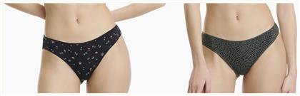 Walk Bamboo Γυναικεία Slip 2Pack Μαύρο/χακί