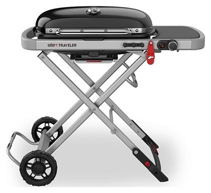 Weber Traveler Φορητή Ψησταριά Υγραερίου Σχάρας 63.5x34.3εκ. με 1 Εστία 3.8kW