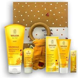 Weleda Calendula Gift Set Baby με Σαμπουάν 200ml & Αφρόλουτρο Καλέντουλας 200ml & Κρέμα Καλέντουλας αλλαγής Πάνας 75ml & Οικολογικό Μασητικό & Travel Size Προϊόντα 5τμχ από το Pharm24