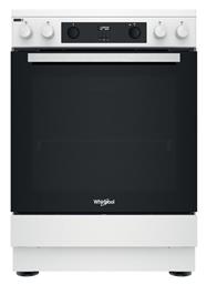 Whirlpool Ελεύθερη με Κεραμικές Εστίες Λευκή WS68V8CCWT/E