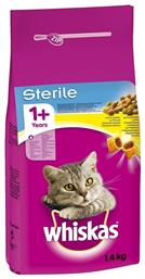 Whiskas Sterile 1+ Ξηρά Τροφή για Ενήλικες Στειρωμένες Γάτες με Κοτόπουλο 14kg