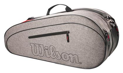 Wilson Team 6-Pack Τσάντα Ώμου / Χειρός Τένις 6 Ρακετών Γκρι