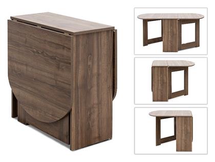 Winslet Τραπεζαρίας Επεκτεινόμενο Καρυδί 117+80x80x76εκ.