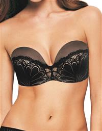 Wonderbra Refined Glamour WW031U Μαύρο Σουτιέν για Βαθύ Ντεκολτέ Push Up