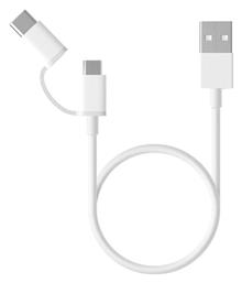 Xiaomi Regular USB to Type-C / micro USB Cable Λευκό 0.3m (SJV4083TY)