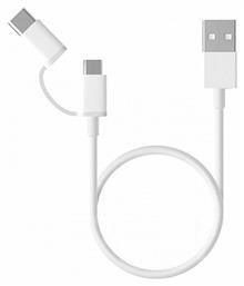 Xiaomi Regular USB to Type-C / micro USB Cable Λευκό 1m