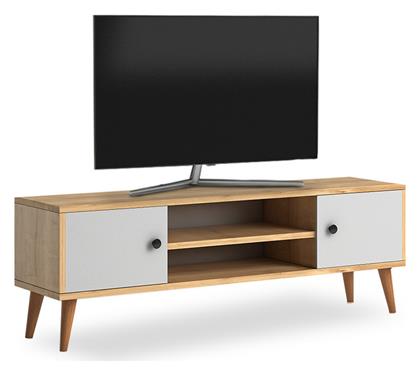 Ξύλινο Έπιπλο Τηλεόρασης Parma White / Oak Μ120xΠ30xΥ40cm