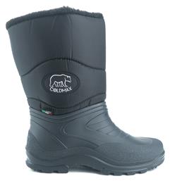 Zak Αντιολισθητικές Unisex Γαλότσες Εργασίας Κνήμης με Γούνα Μαύρες