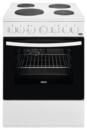 Zanussi ZCE65201WA Κουζίνα 57lt με Εμαγιέ Εστίες Π60εκ. Λευκή