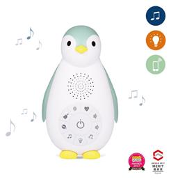 Zazu Zoe Πιγκουίνος Ύπνου Λευκούς Ήχους Bluetooth Φώς Νυκτός Μπλε Επαναφορτιζόμενο